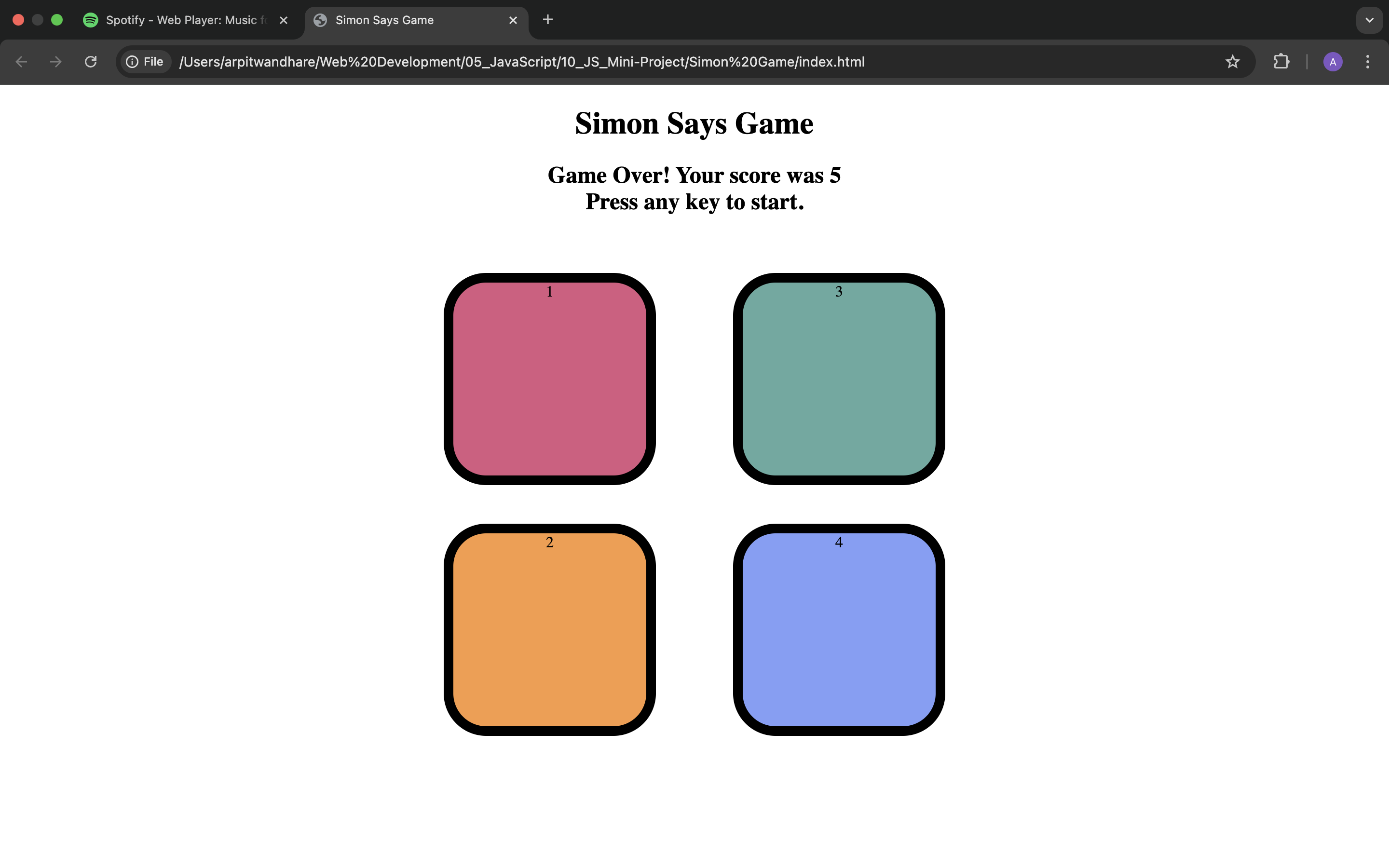 Interactive Simon Says Game